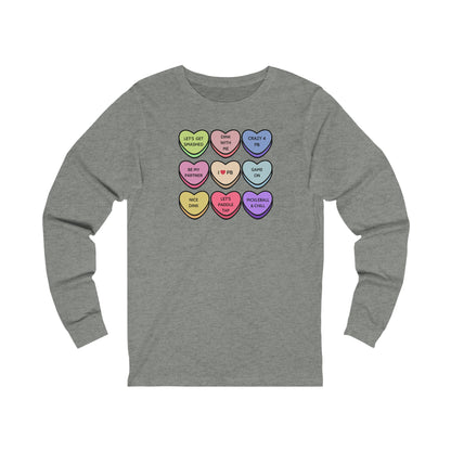 Pickleball Candy Hearts Unisex Long Sleeve Tee