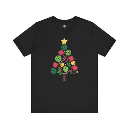 Pickleball Christmas Tree Unisex Tee