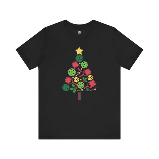 Pickleball Christmas Tree Unisex Tee