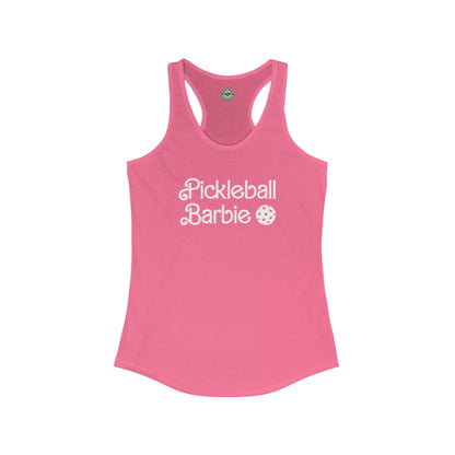 Pickleball Barbie Stacked Racerback Tank
