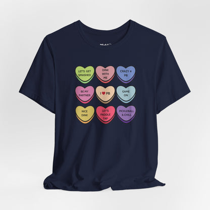 Pickleball Candy Hearts Unisex T-shirt