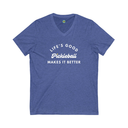 Pickleball Makes It Better Unisex V-neck Tee