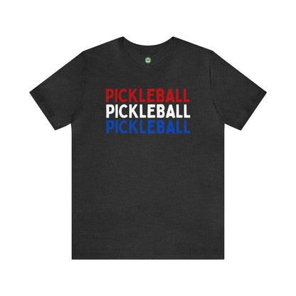 Pickleball Red White Blue Unisex Tee