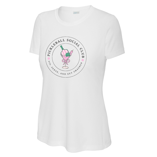 Pickleball Social Club - Sip, Serve & Get Smashed Women's Performance Tee