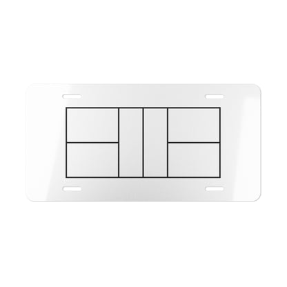 Pickleball Court Vanity Plate v2
