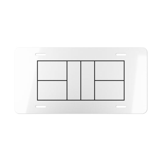 Pickleball Court Vanity Plate v2
