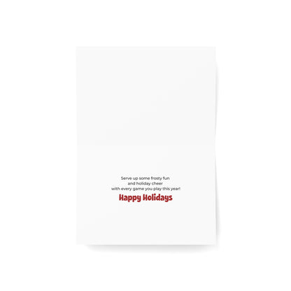 Pickleball Snowman Holiday Cards