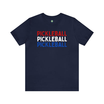 Pickleball Red White Blue Unisex Tee
