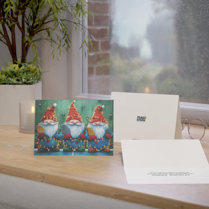 Pickleball Gnomes Holiday Cards