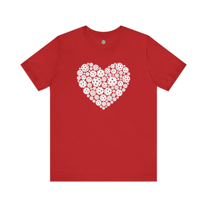 Pickleball White Heart Unisex Tee