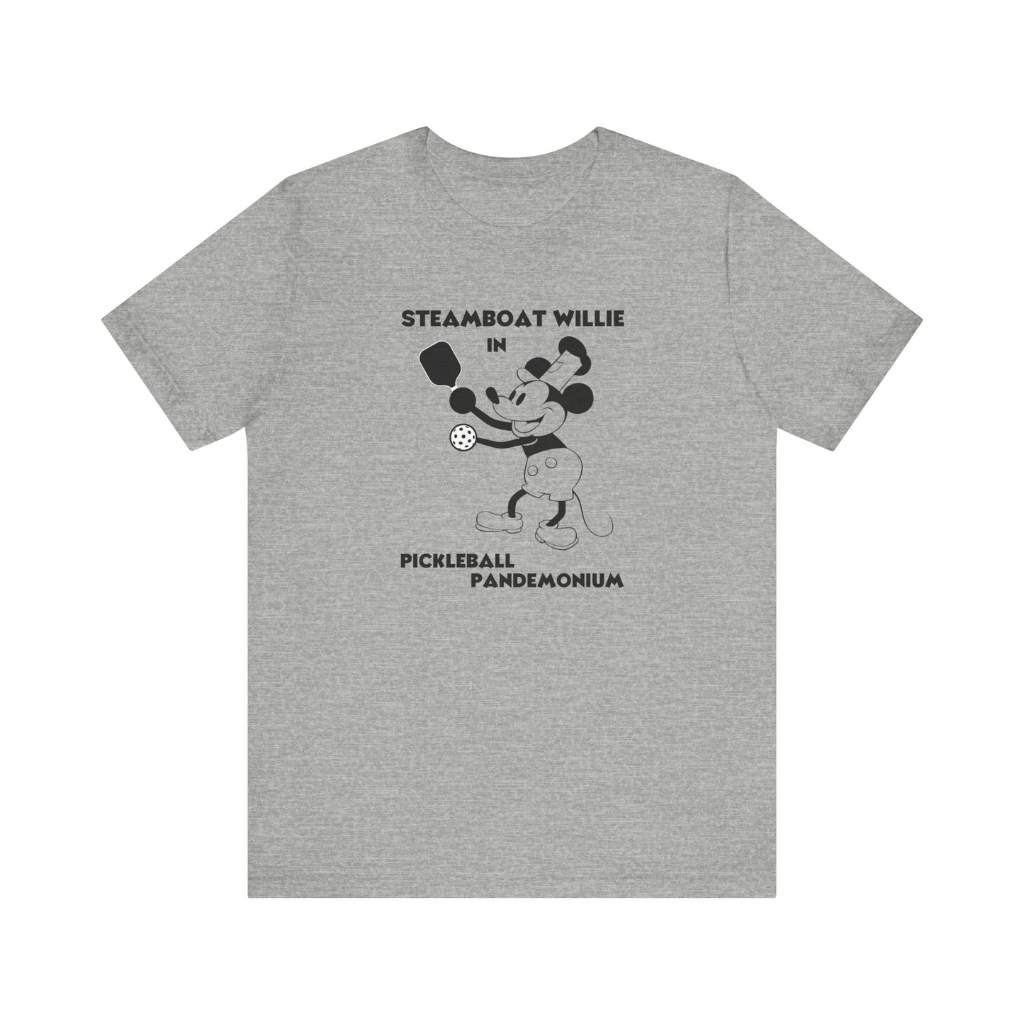 Steamboat Willie Pickleball Pandemonium Unisex Tee (Express Delivery)
