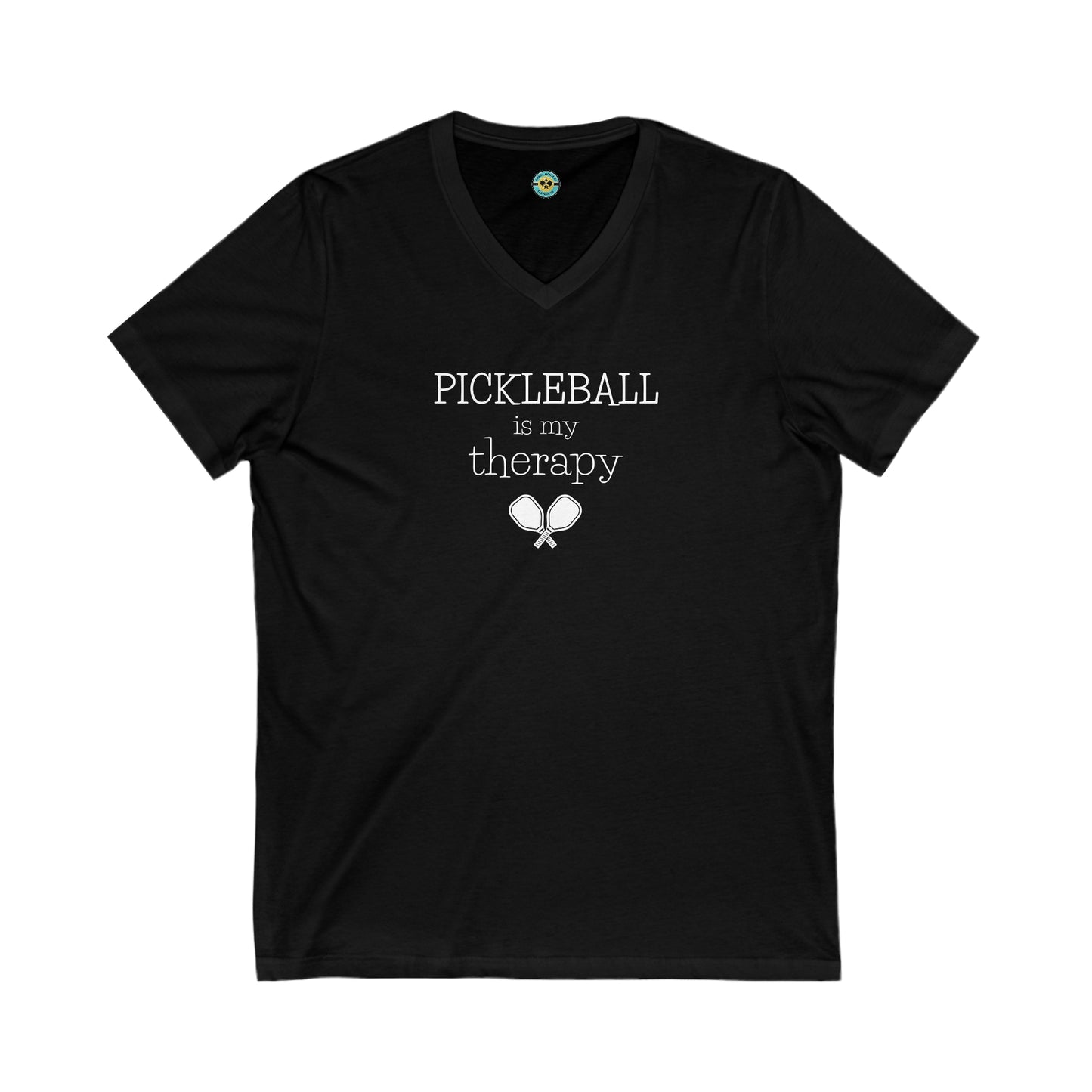 Pickleball Is My Therapy Unisex V-neck Tee