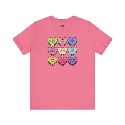 Pickleball Candy Hearts Unisex T-shirt