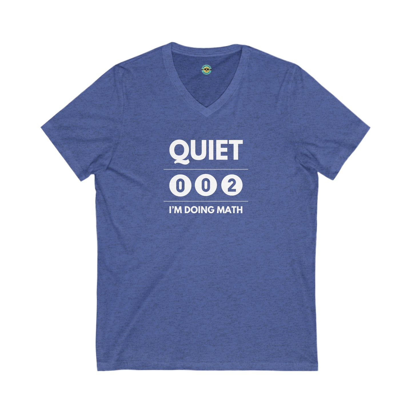 Quiet I'm Doing Math Unisex V-neck Tee