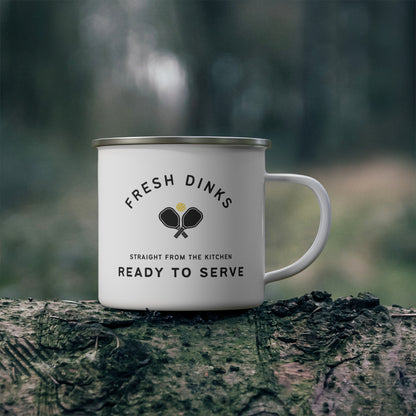 Fresh Dinks Pickleball Enamel Mug