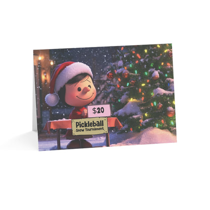 Pickleball Snow Tournament Holiday Cards