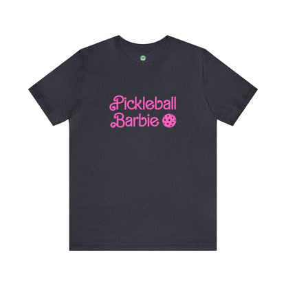 Pickleball Barbie Stacked/Pink Letters Unisex Tee