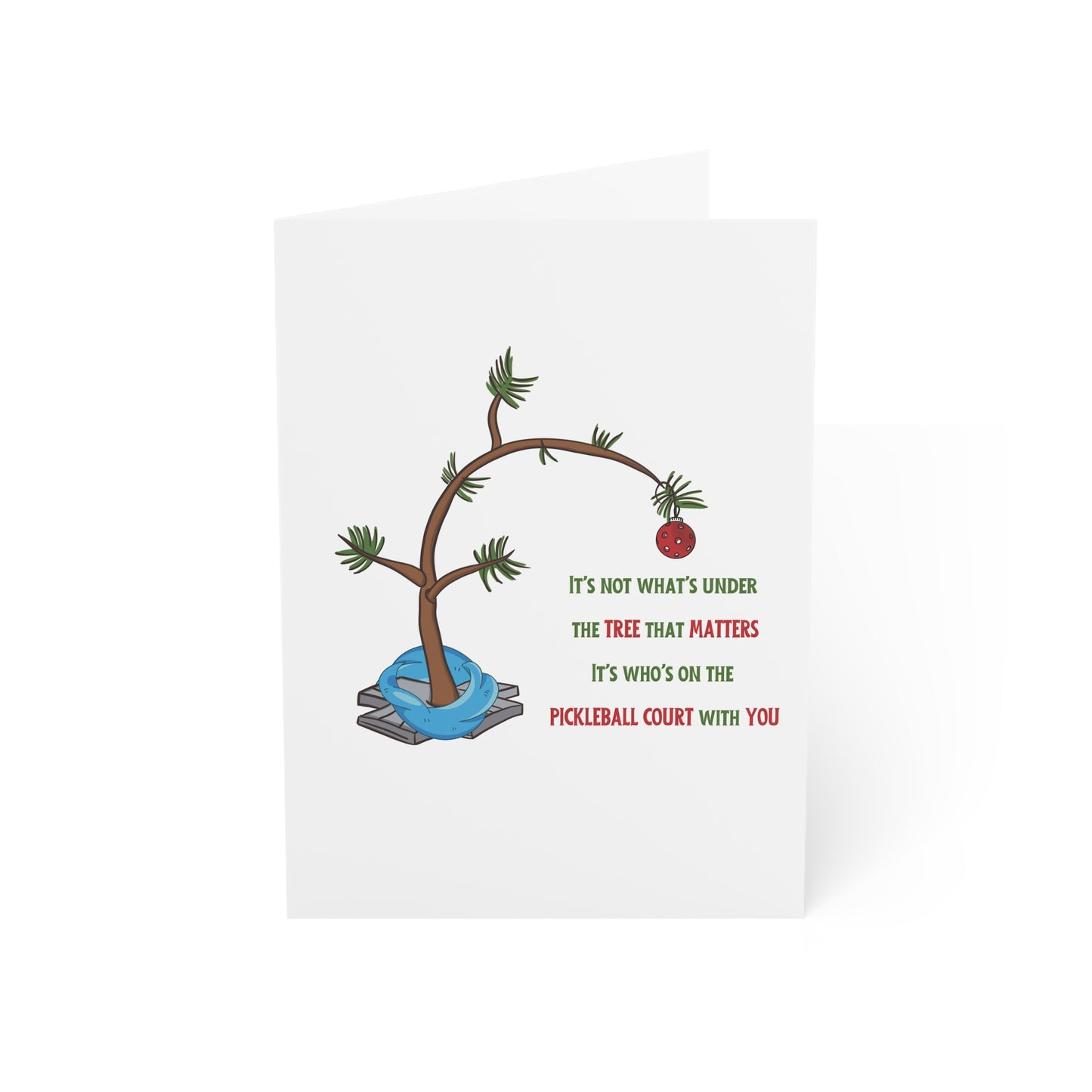 Under The Tree Pickleball Holiday Cards