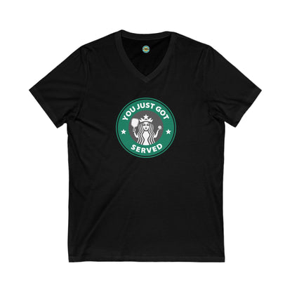 You Just Got Served Unisex V-neck Tee