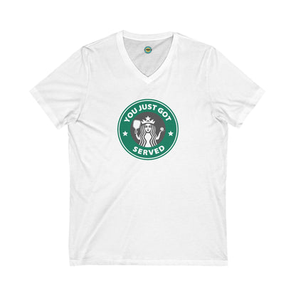 You Just Got Served Unisex V-neck Tee