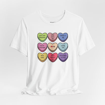 Pickleball Candy Hearts Unisex T-shirt