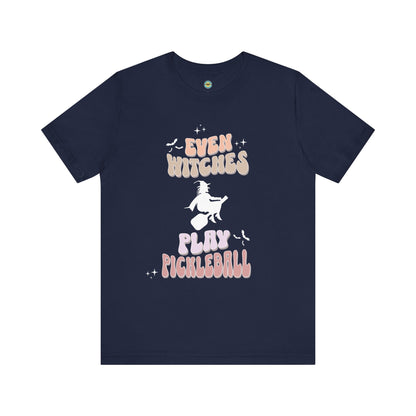 Even Witches Play Pickleball Unisex Tee