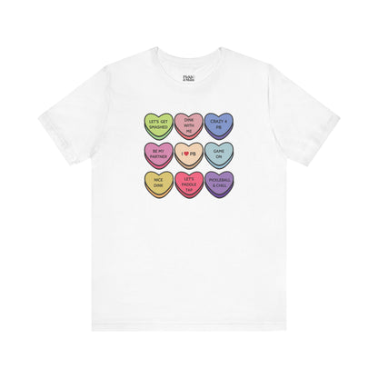 Pickleball Candy Hearts Unisex T-shirt