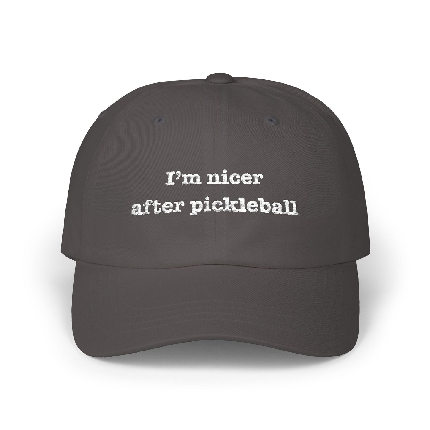 I’m Nicer After Pickleball Embroidered Pickleball Cap