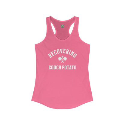 Recovering Couch Potato Women's Racerback Tank