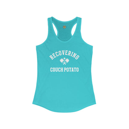 Recovering Couch Potato Women's Racerback Tank