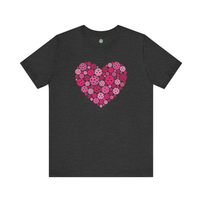 Pickleball Pink Heart Unisex Tee