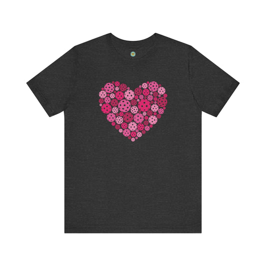 Pickleball Pink Heart Unisex Tee