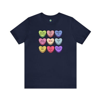 Pickleball Candy Hearts Unisex Tee