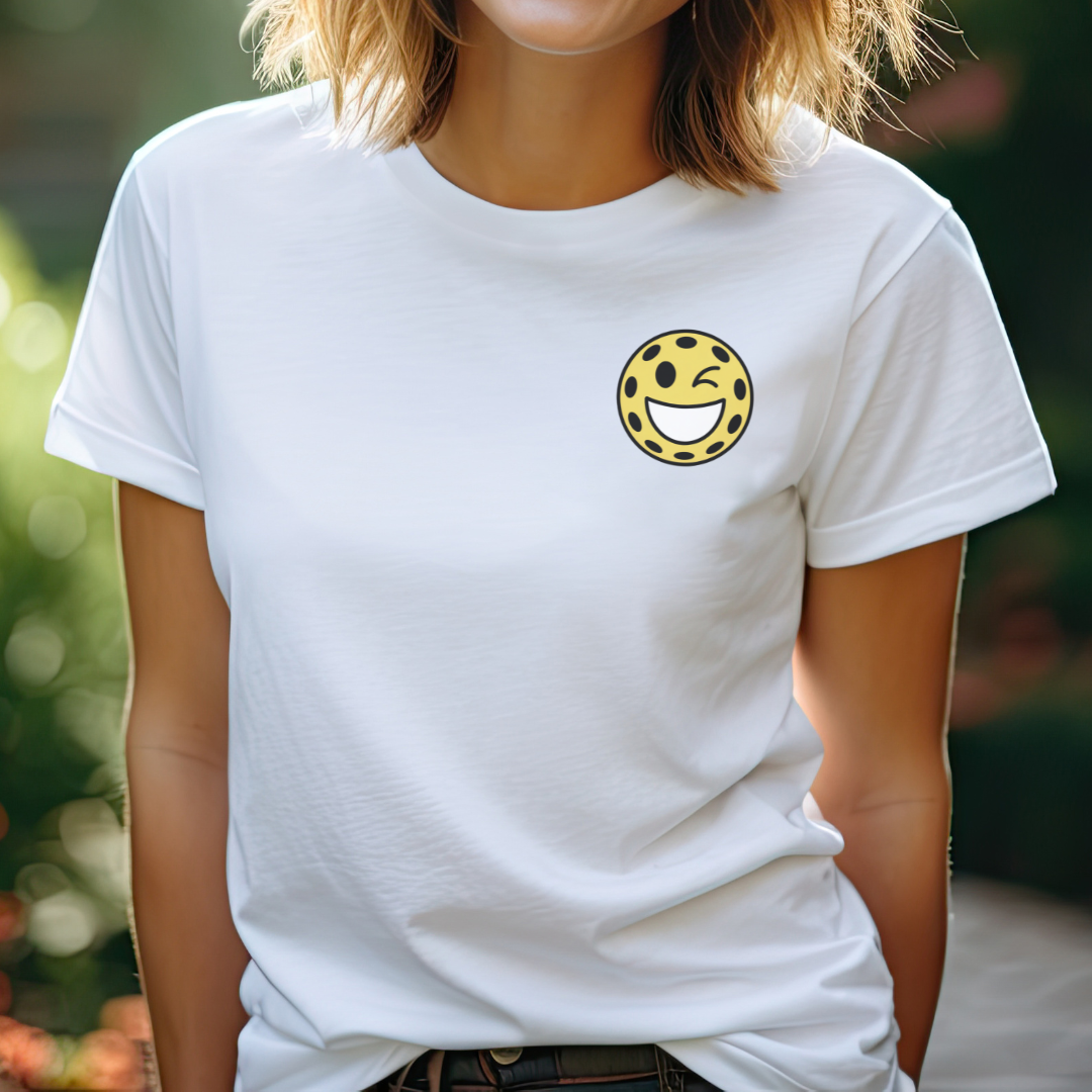 Pickleball Smiley Face Unisex Tee