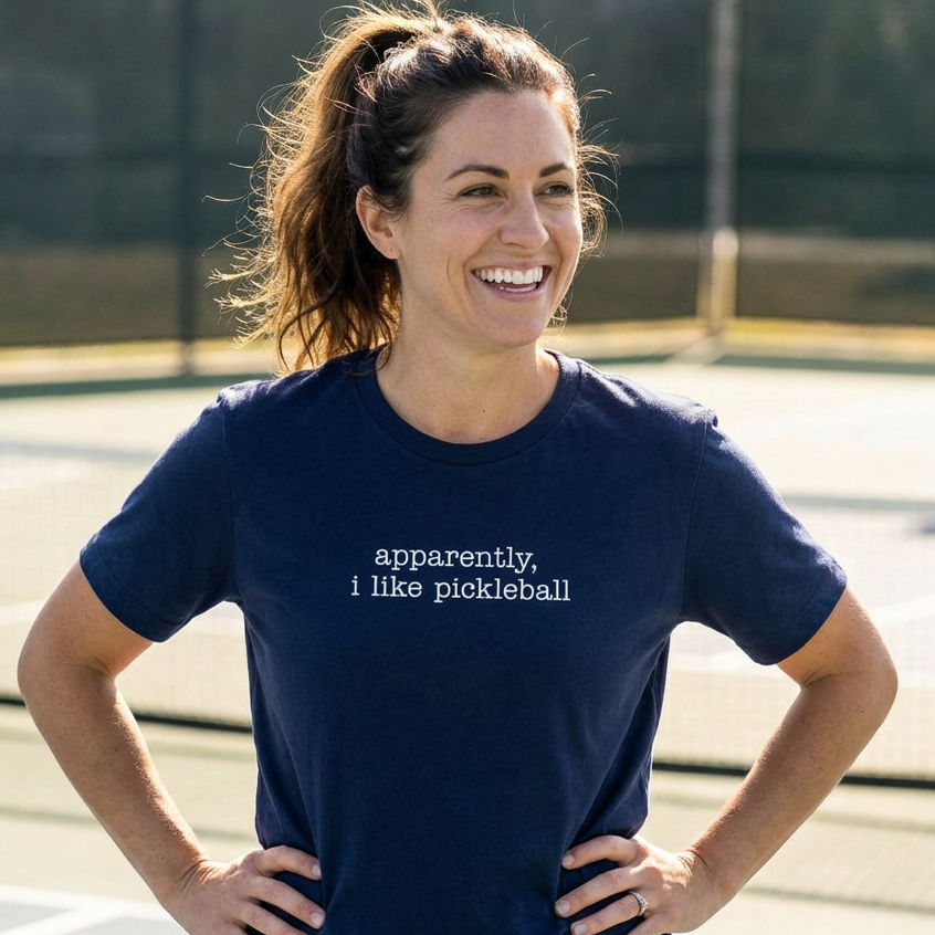 Apparently, I Like Pickleball Unisex Tee
