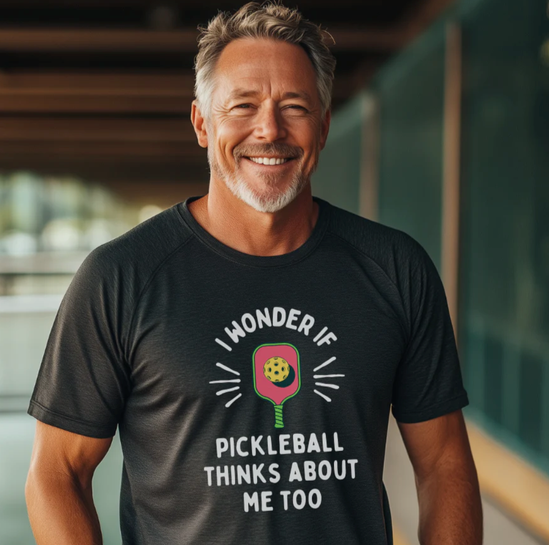 I Wonder If Pickleball Thinks About Me Too Unisex T-shirt