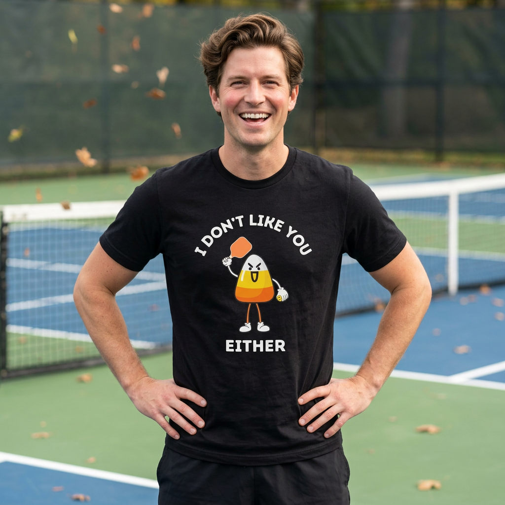 I Don't Like You Either Candy Corn Pickleball Unisex T-shirt