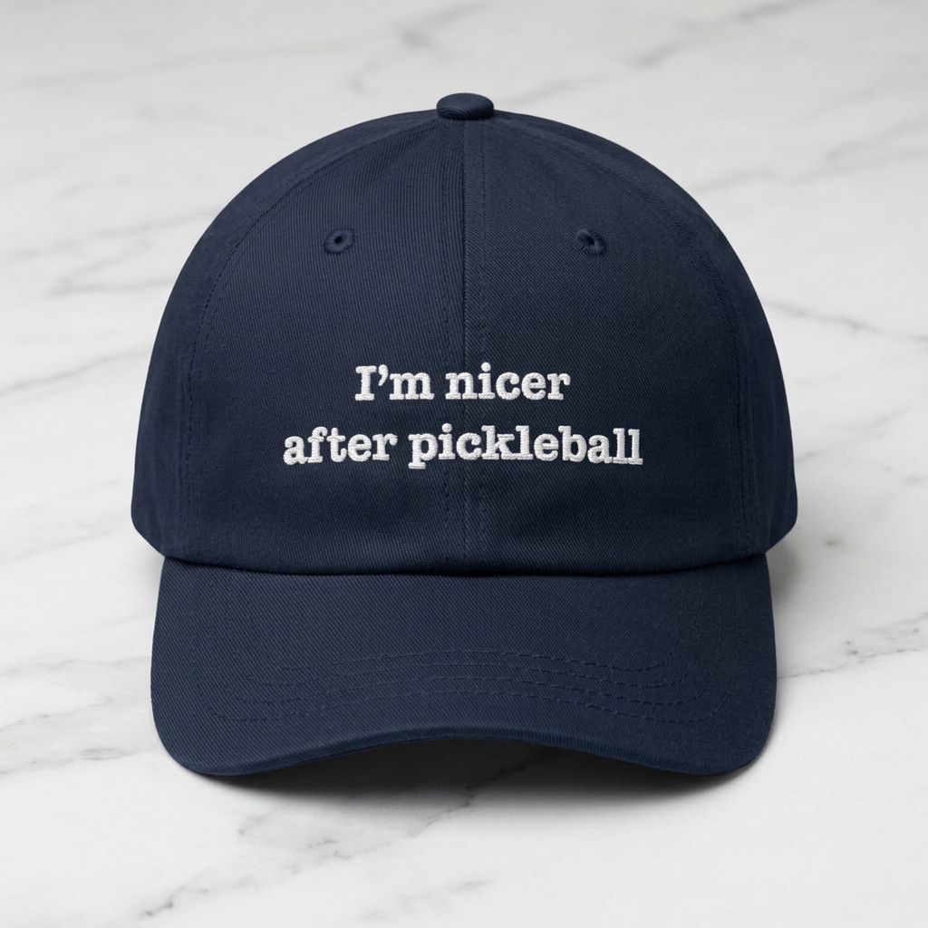 I’m Nicer After Pickleball Embroidered Pickleball Cap