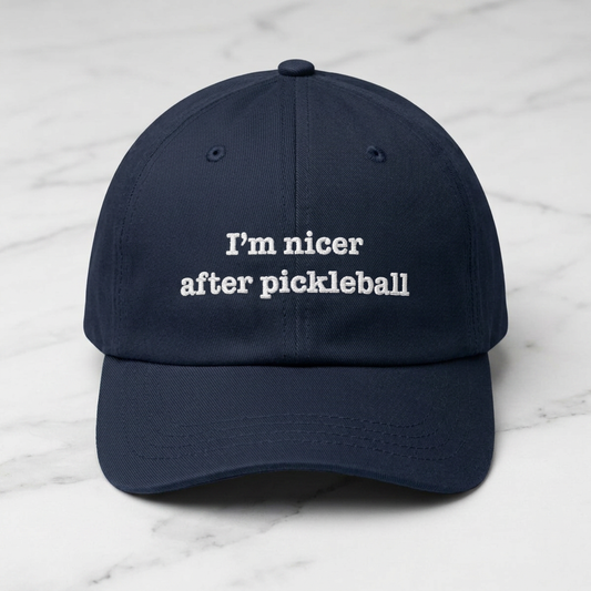 I’m Nicer After Pickleball Embroidered Pickleball Cap