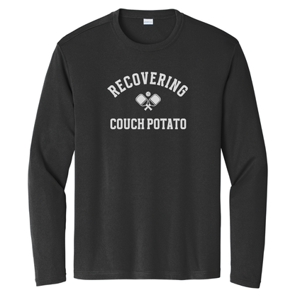Recovering Coach Potato Unisex Long Sleeve Performance Tee