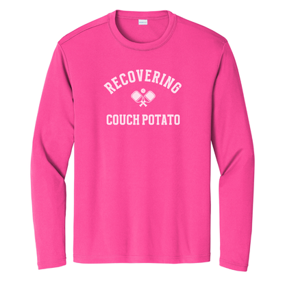 Recovering Coach Potato Unisex Long Sleeve Performance Tee