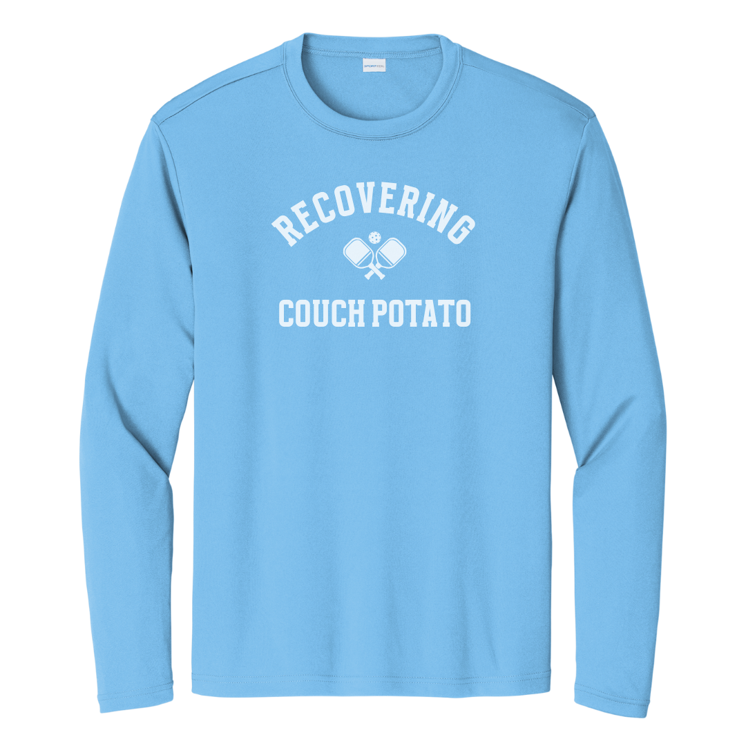 Recovering Coach Potato Unisex Long Sleeve Performance Tee