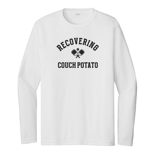 Recovering Coach Potato Unisex Long Sleeve Performance Tee