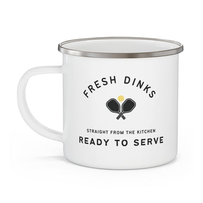 Fresh Dinks Pickleball Enamel Mug