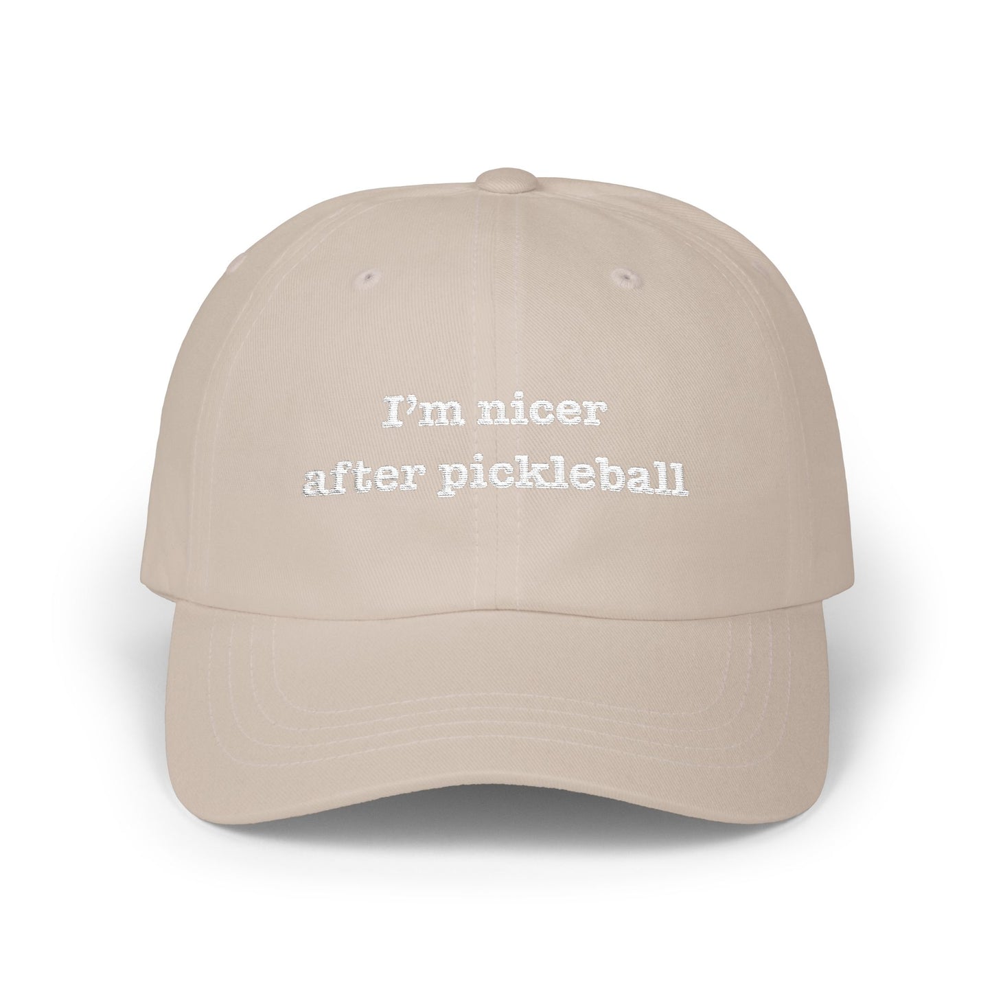 I’m Nicer After Pickleball Embroidered Pickleball Cap