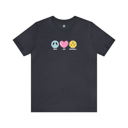 Peace. Love. Pickleball. Pastel/Centered Unisex Tee