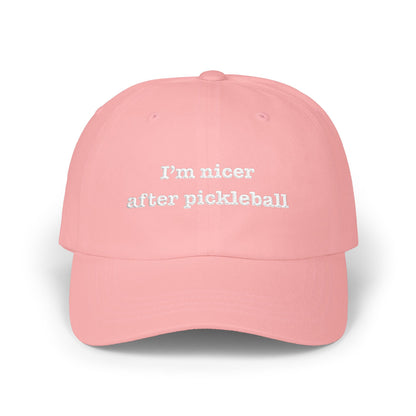 I’m Nicer After Pickleball Embroidered Pickleball Cap