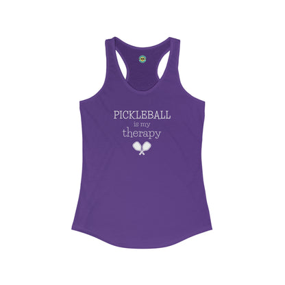 Pickleball Is My Therapy Racerback Tank