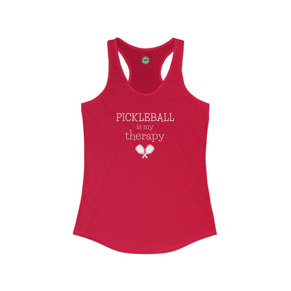Pickleball Is My Therapy Racerback Tank