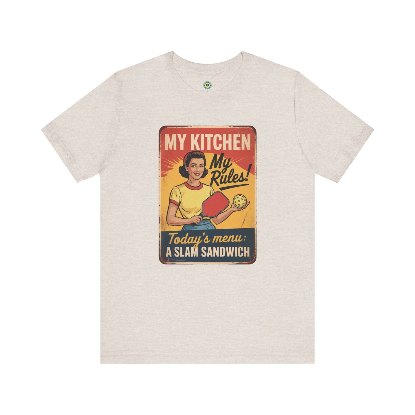 Slam Sandwich Retro Pickleball Unisex Tee